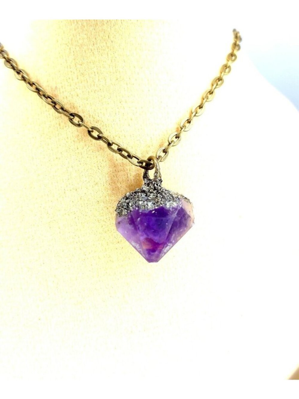 Amethyst crystal necklace handmade